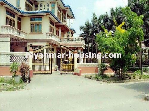 Myanmar real estate - for rent property - No.3534 - A lovely three storey landed House for rent in Tin Gann Gyun Township.  - View of the building