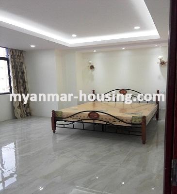 Myanmar real estate - for rent property - No.3542 - New Condominium for rent in Hlaing Township - View of the Bed room