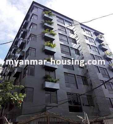 Myanmar real estate - for rent property - No.3542 - New Condominium for rent in Hlaing Township - View of the building