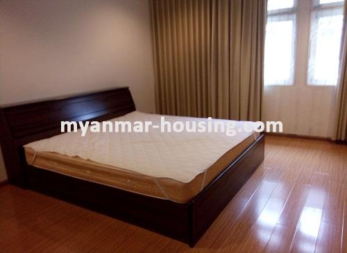 Myanmar real estate - for rent property - No.3553 - Good room for rent in Kabaraye Villa Mayangone Township. - View of the Bed room