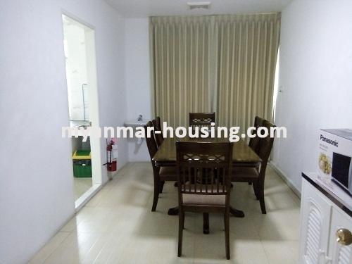 Myanmar real estate - for rent property - No.3553 - Good room for rent in Kabaraye Villa Mayangone Township. - View of Dining room