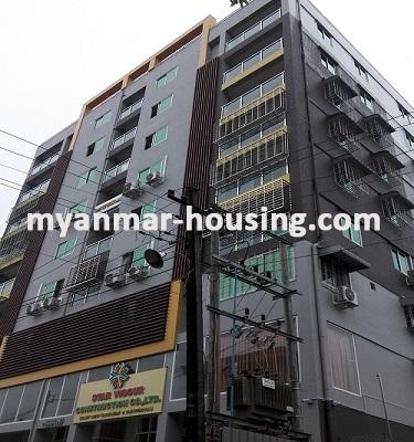 Myanmar real estate - for rent property - No.3554 -    Pent House for rent in Kan Myint Moe Condo. - View of the building