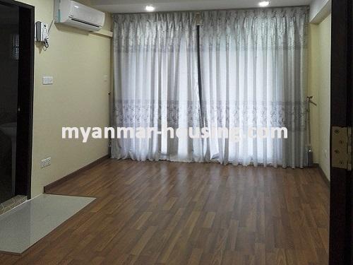 Myanmar real estate - for rent property - No.3555 - Well decorated room for rent in the Khai Shwe Yee Condo. - View of the Living room