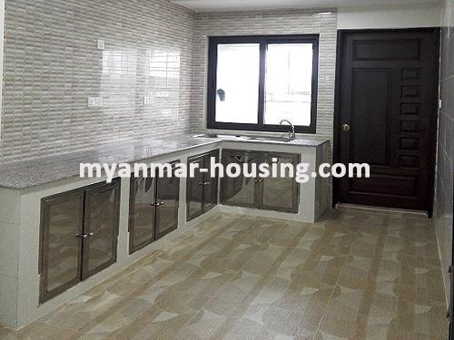 Myanmar real estate - for rent property - No.3555 - Well decorated room for rent in the Khai Shwe Yee Condo. - View of Kitchen room
