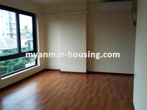 Myanmar real estate - for rent property - No.3556 - A nice room for rent in the Khai Shwe Yee Condo. - View of the Bed room