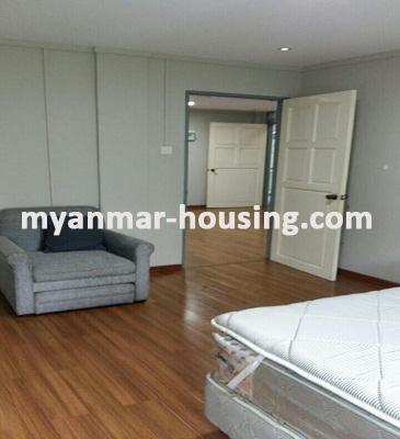 ミャンマー不動産 - 賃貸物件 - No.3592 - A Condo apartment for rent in Yan Shin Street. - View of the Bed room