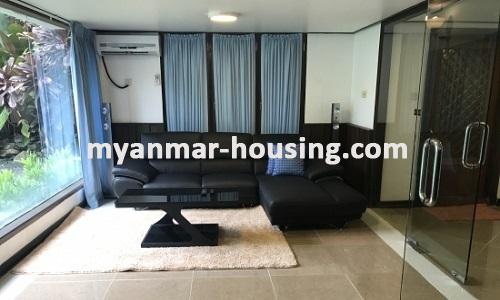 Myanmar real estate - for rent property - No.3605 - Modernize decorated a landed house for rent in 7 Mile Mayangone Township. - View of the Living room