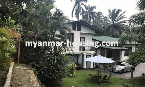 Myanmar real estate - for rent property - No.3605 - Modernize decorated a landed house for rent in 7 Mile Mayangone Township. - View of the building