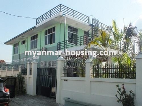 Myanmar real estate - for rent property - No.3663 - A house for rent near Aung Zay Ya Bridge in Insein! - house view