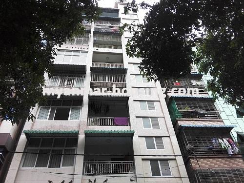 ミャンマー不動産 - 賃貸物件 - No.3693 - Condo room for rent, near Kyuntaw Street, Sanchaung! - building view