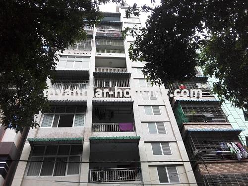 ミャンマー不動産 - 賃貸物件 - No.3693 - Condo room for rent, near Kyuntaw Street, Sanchaung! - building view
