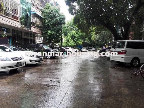 Myanmar real estate - for rent property - No.3693 - Condo room for rent, near Kyuntaw Street, Sanchaung! - road view