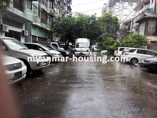 Myanmar real estate - for rent property - No.3693 - Condo room for rent, near Kyuntaw Street, Sanchaung! - road view