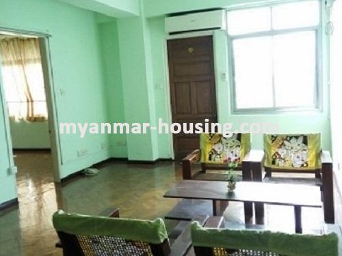 ミャンマー不動産 - 賃貸物件 - No.3694 - Condo room for rent above Junction 8, Mayangone! - living room view