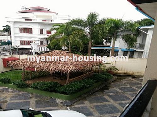 Myanmar real estate - for rent property - No.3712 - Two storey house in Golden Valley, Bahan! - front view of the house