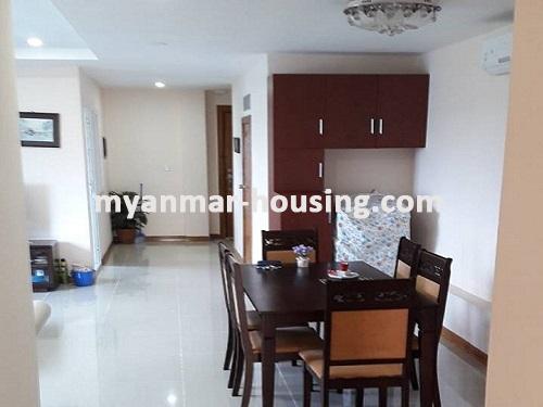 Myanmar real estate - for rent property - No.3718 - Condo for rent near Yaw Min Gyi, Dagon! - dining area view