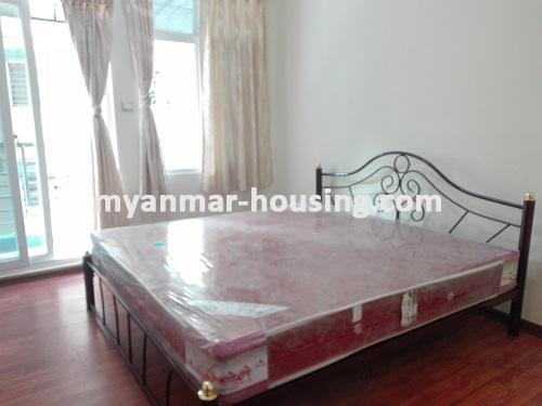 Myanmar real estate - for rent property - No.3724 - Condo room for rent near Hledan Junction. - master bedroom view
