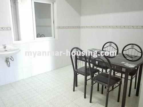 Myanmar real estate - for rent property - No.3724 - Condo room for rent near Hledan Junction. - dining area view