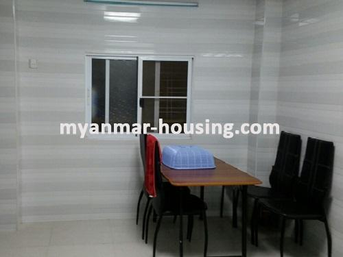 Myanmar real estate - for rent property - No.3765 - An apartment for rent in Thirimingalar Street, Sanchaung Township. - View of the Dinning room