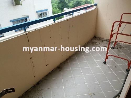 Myanmar real estate - for rent property - No.3779 - Condo room for rent in 9 mile Ocean, Mayangone! - balcony 