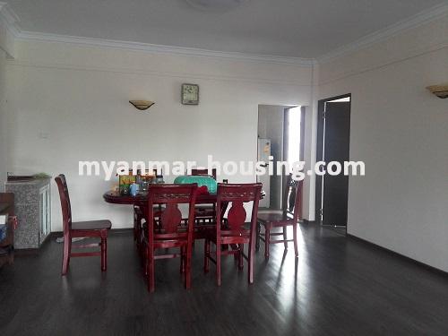 Myanmar real estate - for rent property - No.3781 - New condo room for rent in Kamaryut. - dining area