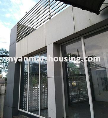 Myanmar real estate - for rent property - No.3782 - Shop room for rent in 9 Mile Ocean in Mayangone Township - Front view of the building