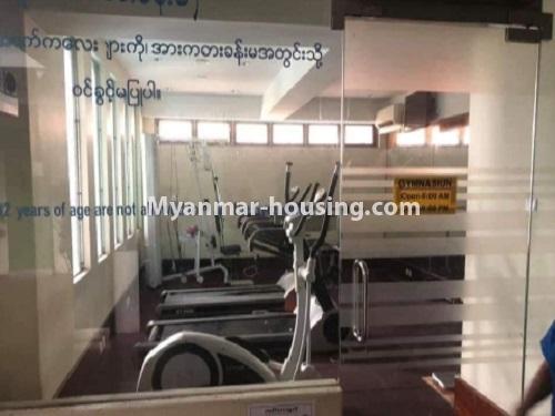 缅甸房地产 - 出租物件 - No.3838 - Royal Yaw Min Gyi Condominium room with reasonable price for rent in Dagon! - gym view