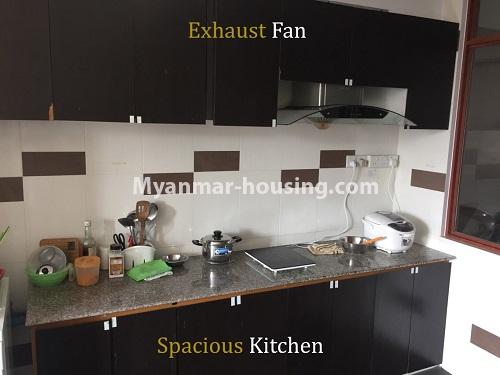 Myanmar real estate - for rent property - No.3838 - Royal Yaw Min Gyi Condominium room with reasonable price for rent in Dagon! - kitchen view