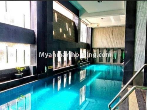 Myanmar real estate - for rent property - No.3838 - Royal Yaw Min Gyi Condominium room with reasonable price for rent in Dagon! - swimming pool view