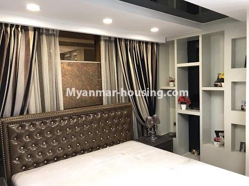 Myanmar real estate - for rent property - No.3858 - A Stardard decorated room for rent in Kamayut Township. - View of the Bed room