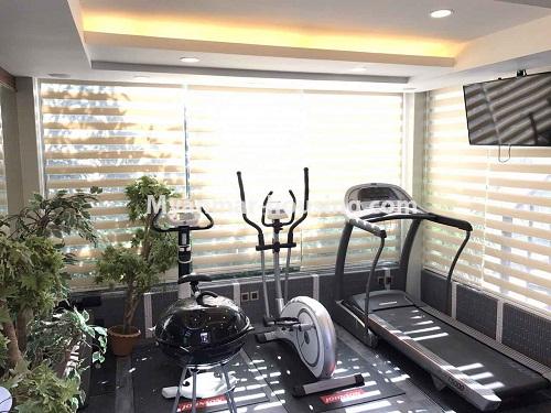 Myanmar real estate - for rent property - No.3858 - A Stardard decorated room for rent in Kamayut Township. - View of Gym room
