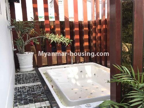 Myanmar real estate - for rent property - No.3858 - A Stardard decorated room for rent in Kamayut Township. - View of Bathroom