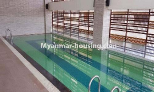 Myanmar real estate - for rent property - No.3871 - Condo room for rent in Hill Top Condo. - View of the swimming pool