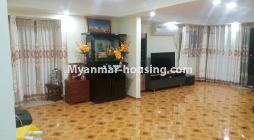Myanmar real estate - for rent property - No.3872 - Good and wide space room for rent in River View Point Condo - View of the living room