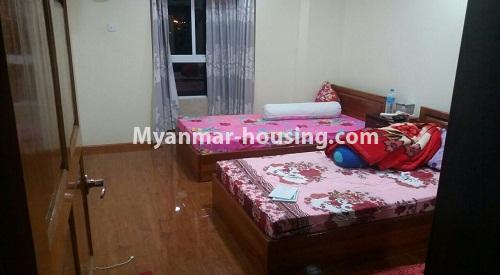 Myanmar real estate - for rent property - No.3872 - Good and wide space room for rent in River View Point Condo - View of the bed room