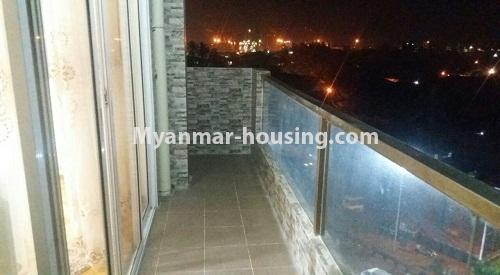 Myanmar real estate - for rent property - No.3872 - Good and wide space room for rent in River View Point Condo - View of the Balcony