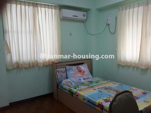 Myanmar real estate - for rent property - No.3887 - Well decorated room for rent in Sandar Myiang Condo. - View of the Bed room