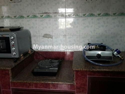 ミャンマー不動産 - 賃貸物件 - No.3887 - Well decorated room for rent in Sandar Myiang Condo. - View of Kitchen room