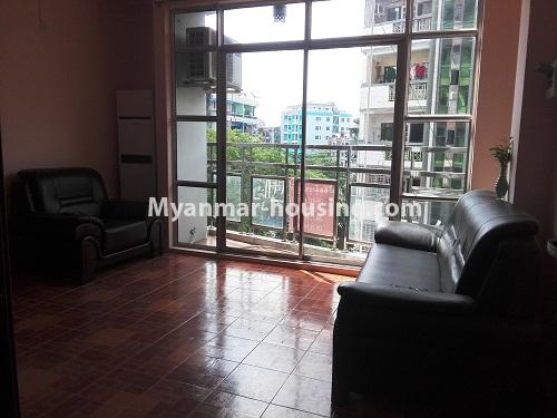 Myanmar real estate - for rent property - No.3890 - A Condo room for rent in Shan Kone Condo. - View of the Living room