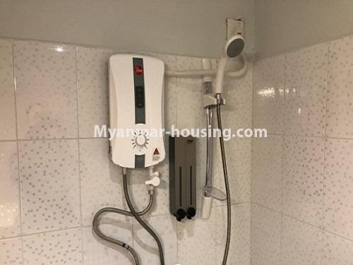 Myanmar real estate - for rent property - No.3932 - Serviced room for rent in Ahlone! - bath room view