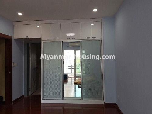 Myanmar real estate - for rent property - No.3998 - A condo room for rent SweTaw City. - View of the Bed room