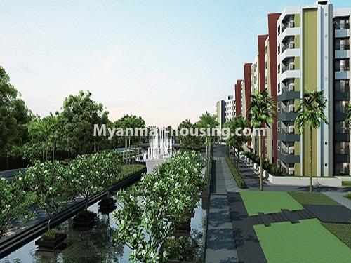 Myanmar real estate - for rent property - No.3998 - A condo room for rent SweTaw City. - view of the building with big compound