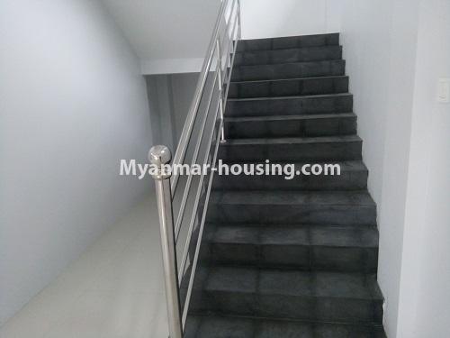 Myanmar real estate - for rent property - No.4068 - A Good Landed house for rent in Insein Township. - stairs view 
