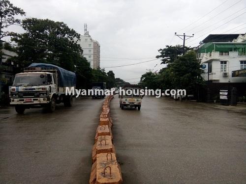 Myanmar real estate - for rent property - No.4068 - A Good Landed house for rent in Insein Township. - road view