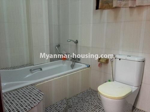 缅甸房地产 - 出租物件 - No.4090 - Three storey landed house for rent in Bahan Township. - View of toilet and bathroom