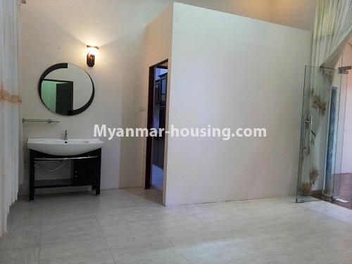 Myanmar real estate - for rent property - No.4090 - Three storey landed house for rent in Bahan Township. - view of dinning room