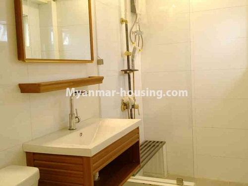 缅甸房地产 - 出租物件 - No.4172 - New condo room for rent in South Okkalapa! - bathroom view