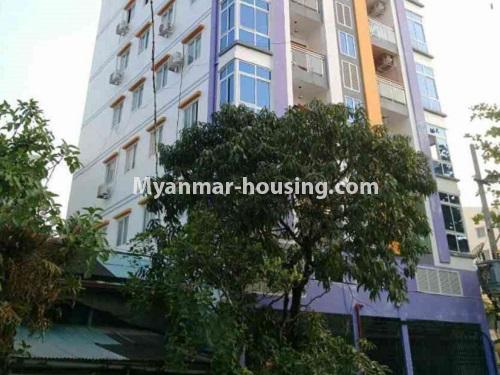 缅甸房地产 - 出租物件 - No.4172 - New condo room for rent in South Okkalapa! - lower view of building