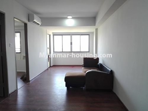 Myanmar real estate - for rent property - No.4287 - New condo room for rent in Insein! - living room view