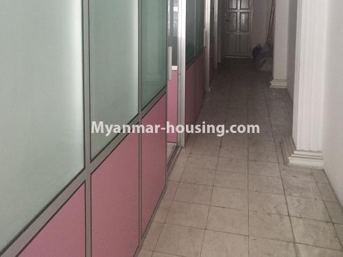Myanmar real estate - for rent property - No.4373 - Ground floor for rent in Pazundaung! - room partition and corridor